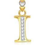 Buy Srikara Alphabet Collection Initial Letter 'I' CZ Fashion Jewelry Pendant Chain - SKP1744G - Purplle