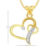 Buy Srikara Alloy Gold Plated CZ/AD Togetherness Heart Valentine Fashion Jewelry Pendant - SKP1672G - Purplle