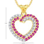 Buy Srikara Alloy Gold Plated CZ Best Gift Heart Valentine Fashion Jewellery Pendant - SKP1772G - Purplle