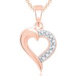 Buy Srikara Alloy Gold Plated CZ/AD Valentine Heart Fashion Jewellery Pendant Chain - SKP1632G - Purplle