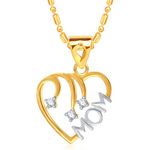 Buy Srikara Alloy Gold Plated CZ / AD Graceful Fashion Jewellery Pendant with Chain - SKP1390G - Purplle