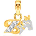 Buy Srikara Alloy Gold Plated CZ/AD Initial Letter Z Fashion Jewellery Pendant Chain - SKP1548G - Purplle