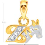 Buy Srikara Alloy Gold Plated CZ/AD Initial Letter Z Fashion Jewellery Pendant Chain - SKP1548G - Purplle