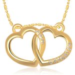 Buy Srikara Alloy Gold Plated CZ/AD Mom Daughter Fashion Jewelry Pendant with Chain - SKP1407G - Purplle