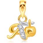 Buy Srikara Alloy Gold Plated CZ/AD Initial Letter A Fashion Jewellery Pendant Chain - SKP1526G - Purplle