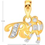 Buy Srikara Alloy Gold Plated CZ/AD Initial Letter R Fashion Jewellery Pendant Chain - SKP1542G - Purplle