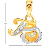 Buy Srikara Alloy Gold Plated CZ/AD Initial Letter J Fashion Jewellery Pendant Chain - SKP1534G - Purplle
