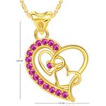 Buy Srikara Alloy Gold Plated CZ/AD Three Heart Valentine Fashion Jewelry Pendant - SKP1813G - Purplle