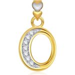 Buy Srikara Alphabet Collection Initial Letter 'O' CZ Fashion Jewelry Pendant Chain - SKP1750G - Purplle