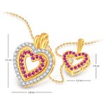 Buy Srikara Alloy Splendid Heart Valentine Detachable Fashion Jewelry Pendant Chain - SKDP1001G - Purplle