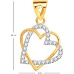 Buy Srikara Alloy Gold Plated CZ/AD Double Heart Fashion Jewelry Pendant with Chain - SKP1518G - Purplle