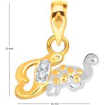 Buy Srikara Alloy Gold Plated CZ/AD Initial Letter T Fashion Jewellery Pendant Chain - SKP1544G - Purplle