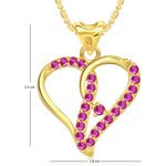 Buy Srikara Alloy Gold Plated CZ/AD Decent Heart Valentine Fashion Jewelry Pendant - SKP1812G - Purplle