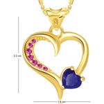 Buy Srikara Alloy Gold Plated CZ/AD Decent Heart Valentine Fashion Jewelry Pendant - SKP1794G - Purplle
