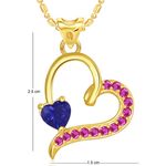Buy Srikara Alloy Gold Plated CZ Affection Heart Valentine Fashion Jewellery Pendant - SKP1799G - Purplle