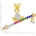 Buy Srikara Alloy Gold Plated CZ / AD Divine Bansuri Fashion Jewellery Pendant Chain - SKP1888G - Purplle