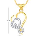Buy Srikara Alloy Gold Plated CZ/AD Angelic Heart Valentine Fashion Jewelry Pendant - SKP1676G - Purplle