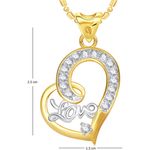 Buy Srikara Alloy Gold Plated CZ / AD Love Heart Valentine Fashion Jewellery Pendant - SKP1769G - Purplle