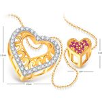 Buy Srikara Superb Heart Valentine Detachable Fashion Jewelry Pendant Set with Chain - SKDP1002G - Purplle