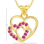 Buy Srikara Alloy Gold Plated CZ/AD Three Heart Valentine Fashion Jewelry Pendant - SKP1817G - Purplle