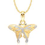 Buy Srikara Alloy Gold Plated CZ Admirable Butterfly Fashion Jewelry Pendant Chain - SKP1345G - Purplle