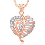 Buy Srikara Alloy Gold Plated CZ/AD Shinning Diva Heart Valentine Fashion Jewelry Pendant - SKP1640G - Purplle