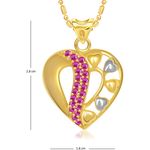 Buy Srikara Alloy Gold Plated CZ/AD Sparkling Heart Fashion Jewellery Pendant Chain - SKP1472G - Purplle