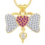 Buy Srikara Alloy Gold Plated CZ Excellent Butterfly Fashion Jewelry Pendant Chain - SKP1792G - Purplle