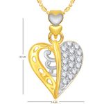 Buy Srikara Alloy Gold Plated CZ/AD Superb Heart Valentine Fashion Jewelry Pendant - SKP1861G - Purplle