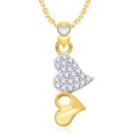 Buy Srikara Alloy Gold Plated CZ/AD Hole in Heart Valentine Fashion Jewelry Pendant - SKP1940G - Purplle