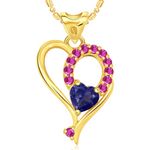 Buy Srikara Alloy Gold Plated CZ Exclusive Heart Valentine Fashion Jewellery Pendant - SKP1805G - Purplle