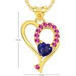 Buy Srikara Alloy Gold Plated CZ Exclusive Heart Valentine Fashion Jewellery Pendant - SKP1805G - Purplle