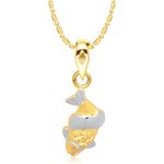 Buy Srikara Alloy Gold Plated CZ / AD Fish Design Fashion Jewelry Pendant with Chain - SKP1351G - Purplle