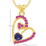 Buy Srikara Alloy Gold Plated CZ Dual Tiny Hearts Valentine Fashion Jewelry Pendant - SKP1801G - Purplle