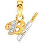 Buy Srikara Alloy Gold Plated CZ/AD Initial Letter B Fashion Jewellery Pendant Chain - SKP1527G - Purplle