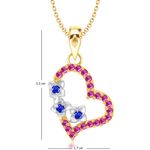 Buy Srikara Alloy Gold Plated CZ/AD Classic Heart Fashion Jewelry Pendant with Chain - SKP1493G - Purplle