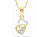 Buy Srikara Alloy Gold Plated CZ/AD Affection Heart Fashion Jewellery Pendant Chain - SKP1509G - Purplle