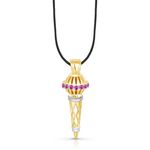 Buy Srikara Alloy Gold Plated CZ/AD Bajrangi Bhaijaan Fashion Jewelry Pendant Chain - SKP1448G - Purplle