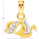 Buy Srikara Alloy Gold Plated CZ/AD Initial Letter D Fashion Jewellery Pendant Chain - SKP1529G - Purplle