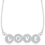 Buy Srikara Brass Alloy Rhodium Plated AD Stone Studded Love Fashion Jewelry Pendant - SKP3231R - Purplle