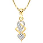 Buy Srikara Alloy Gold Plated CZ/AD Sweet Love Heart Shape Fashion Jewelry Pendant - SKP1280G - Purplle