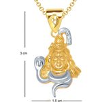Buy Srikara Alloy Gold Plated CZ / AD Lord Shiva Fashion Jewellery Locket with Chain - SKP1256G - Purplle
