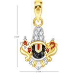 Buy Srikara Alloy Gold Plated CZ/AD Tirupati Balaji Fashion Jewellery Pendant Chain - SKP1921G - Purplle