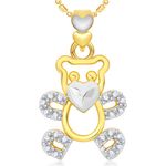 Buy Srikara Alloy Gold Plated CZ / AD Fashion Jewellery Pendant with Chain - SKP2021G - Purplle