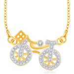 Buy Srikara Brass Alloy Gold Plated CZ / AD Cycle of Life Fashion Jewellery Pendant - SKP3237G - Purplle