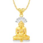 Buy Srikara Alloy Brass Gold Plated CZ/AD Buddha Fashion Jewelry Pendant with Chain - SKP2998G - Purplle