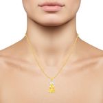 Buy Srikara Alloy Brass Gold Plated CZ/AD Buddha Fashion Jewelry Pendant with Chain - SKP2998G - Purplle