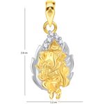 Buy Srikara Alloy Gold Plated CZ / AD Shree Ganesh in Leaf Fashion Jewellery Pendant - SKP1895G - Purplle