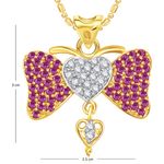 Buy Srikara Alloy Gold Plated CZ Excellent Butterfly Fashion Jewelry Pendant Chain - SKP1791G - Purplle
