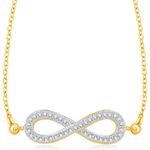 Buy Srikara Alloy Infinite Design Stone Studded Fashion Jewelry Pendant with Chain - SKP3251G - Purplle